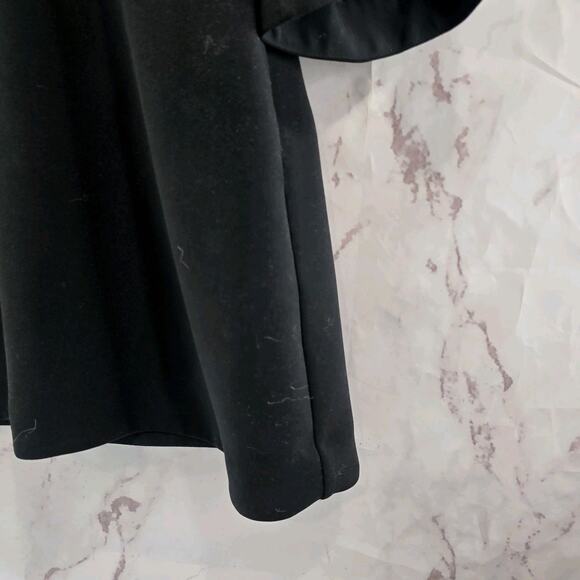 & Other Stories Dress Womens 6 Small Black Mini Skater Button V Plested Quarter - Picture 5 of 14